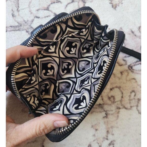 Brighton Black & Brown Leather Full Zip Wristlet Wallet - Picture 6 of 6